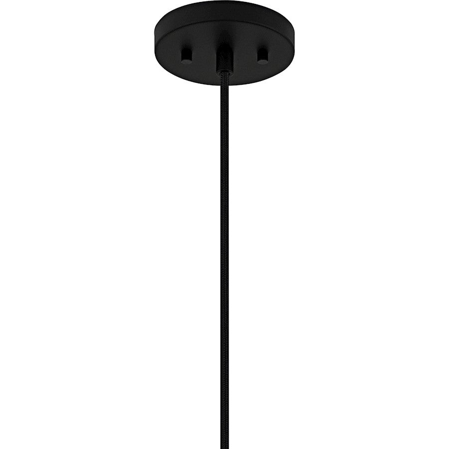 Sycamore 4Light Pendant, Matte Black/Rattan