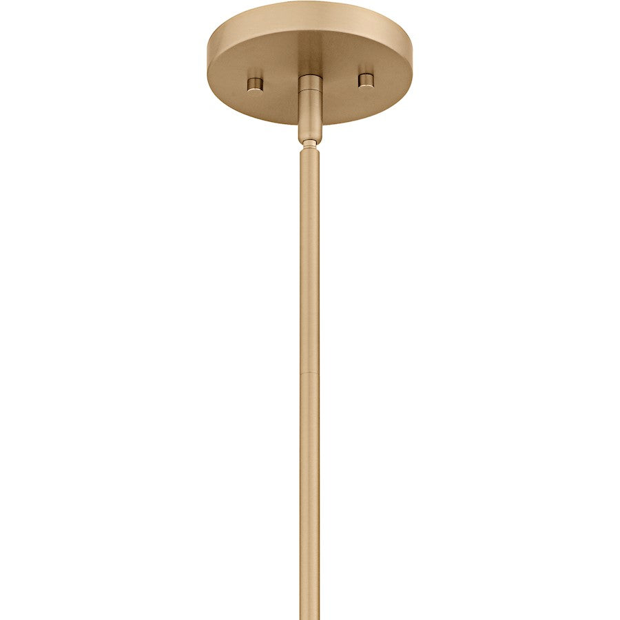 Harte 5Light Pendant, Bronze Gold/White Fabric