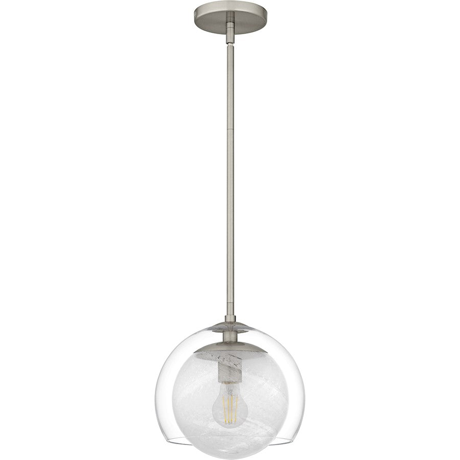 Eslinger 1Lt Mini Pendant, Nickel/Clear/Cloud Inside/Clear