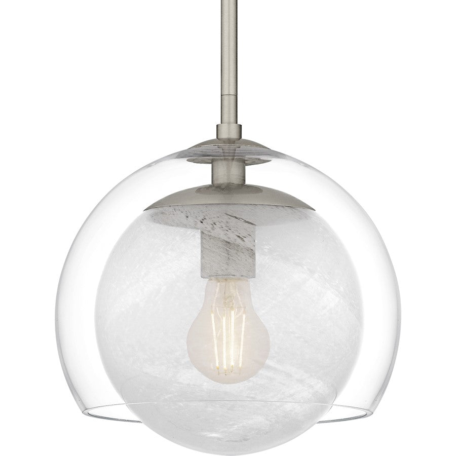 Eslinger 1Lt Mini Pendant, Nickel/Clear/Cloud Inside/Clear