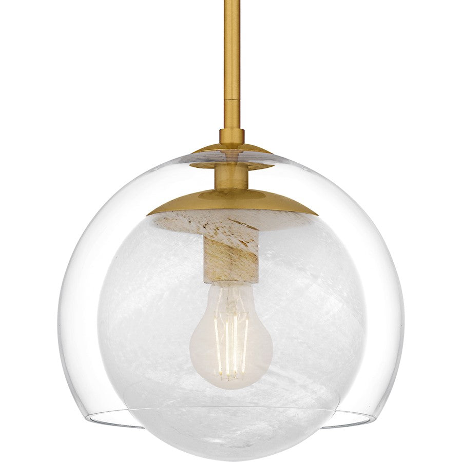 Eslinger 1Lt Mini Pendant, Gold/Clear/Cloud/Clear
