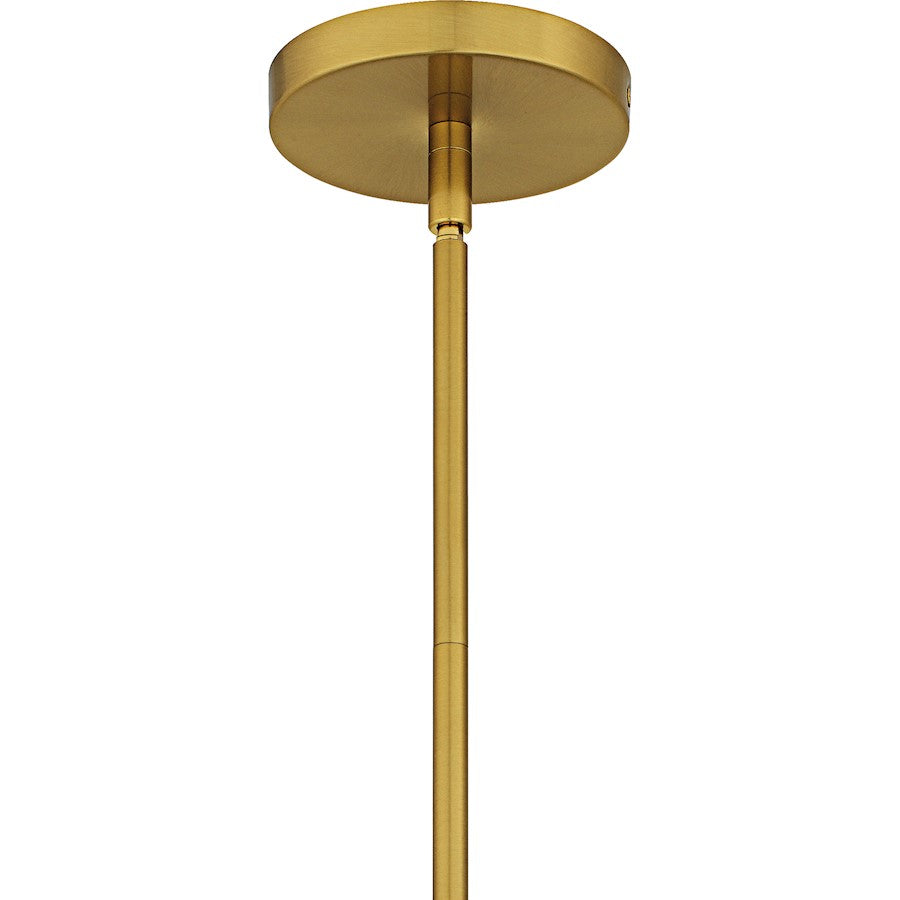 Govada 1Light Mini Pendant, Brushed Gold/Clear Water Glass