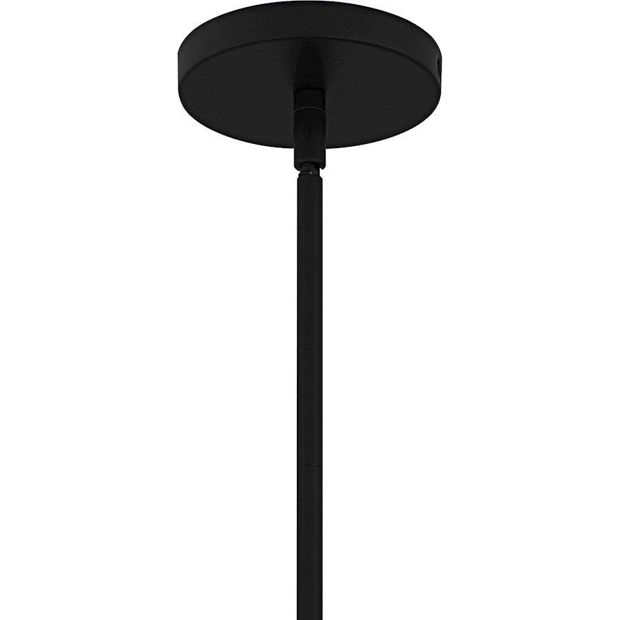 Govada 1Light Mini Pendant, Matte Black/Clear Water Glass