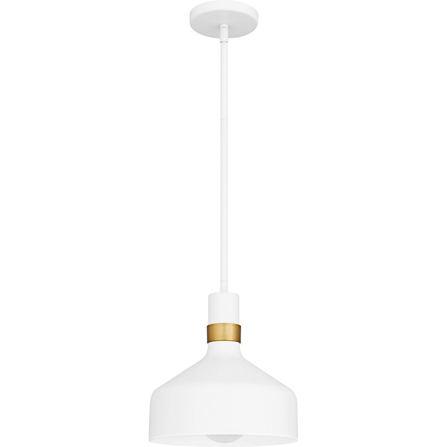 Arbor 1Light Mini Pendant, Matte White/Metal(w/brg)