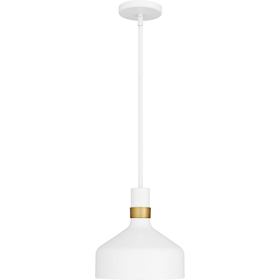 Arbor 1Light Mini Pendant, Matte White/Metal(w/brg)