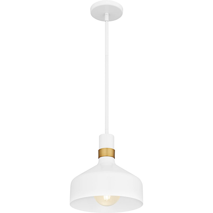 Arbor 1Light Mini Pendant, Matte White/Metal(w/brg)