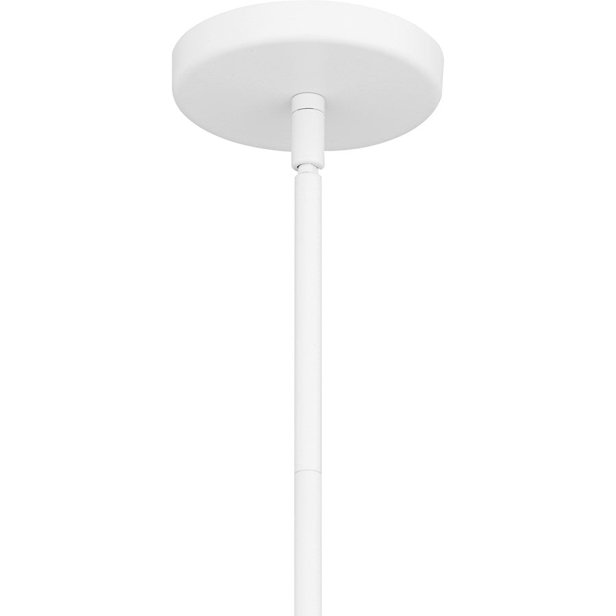 Arbor 1Light Mini Pendant, Matte White/Metal(w/brg)
