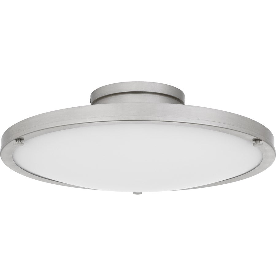 Donne Lt Semi-Flush, Nickel/Etched Painted White Inside