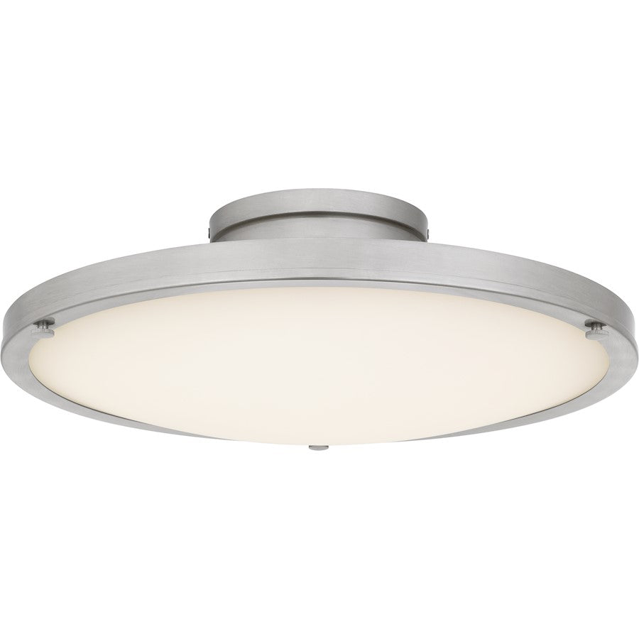 Donne Lt Semi-Flush, Nickel/Etched Painted White Inside