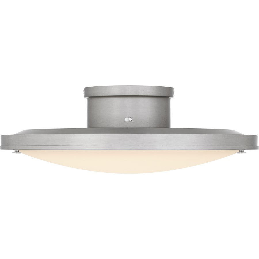 Donne Lt Semi-Flush, Nickel/Etched Painted White Inside