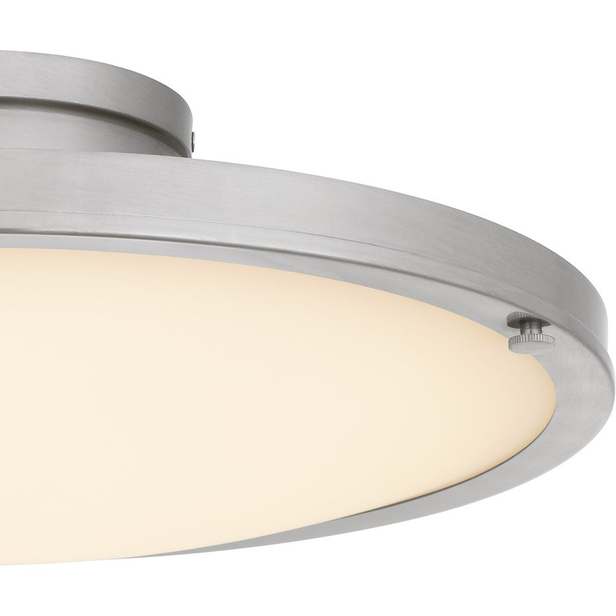 Donne Lt Semi-Flush, Nickel/Etched Painted White Inside