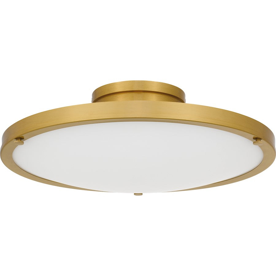 Donne Lt Semi-Flush Mount, Gold/Etched Painted White Inside