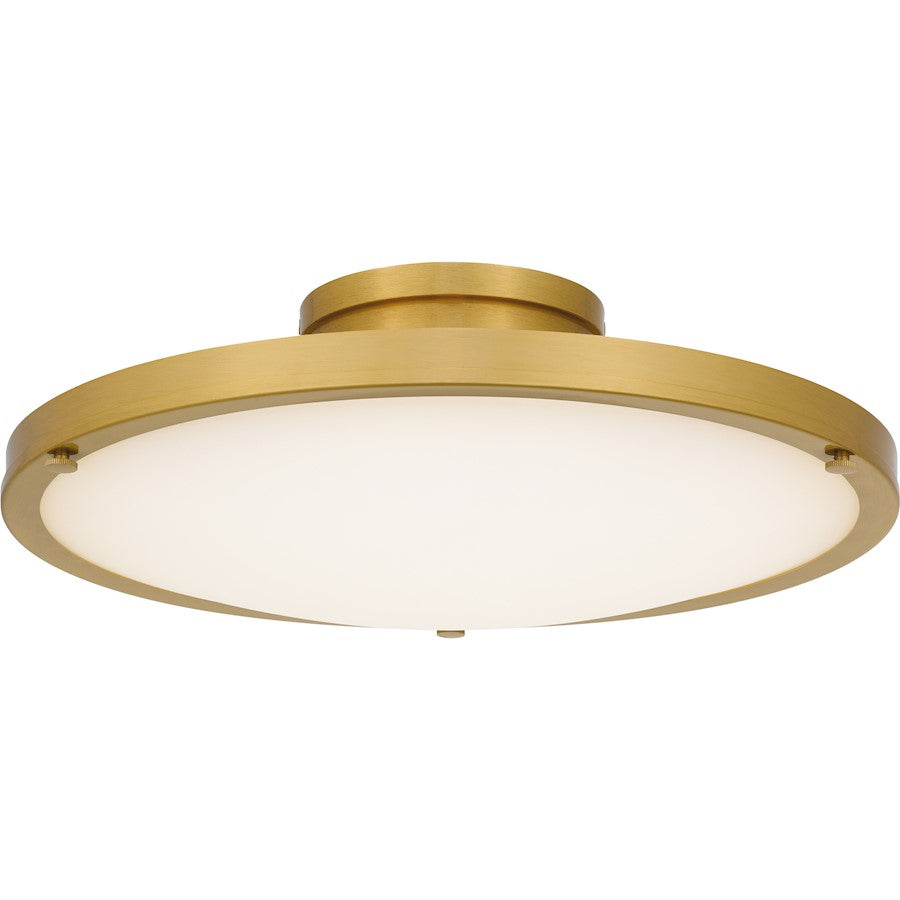 Donne Lt Semi-Flush Mount, Gold/Etched Painted White Inside