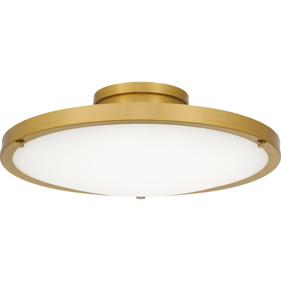 Donne Lt Semi-Flush Mount, Gold/Etched Painted White Inside
