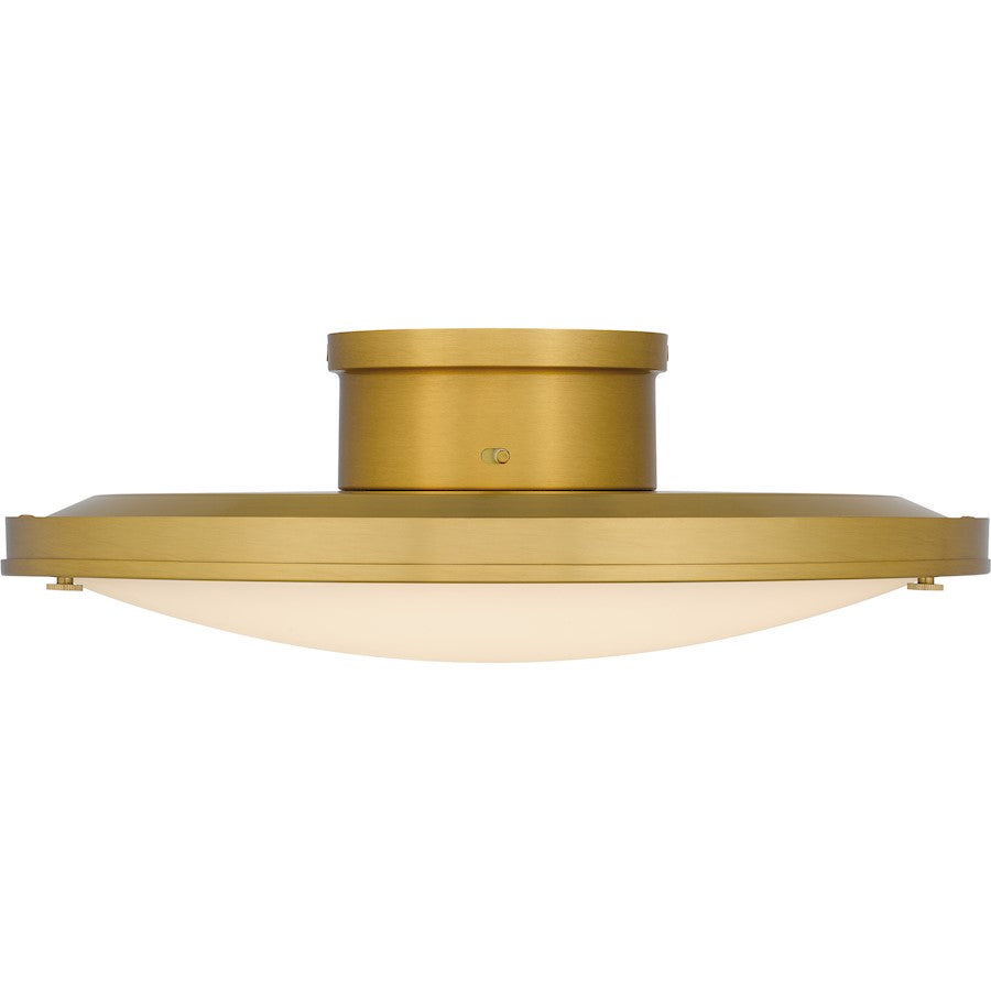Donne Lt Semi-Flush Mount, Gold/Etched Painted White Inside
