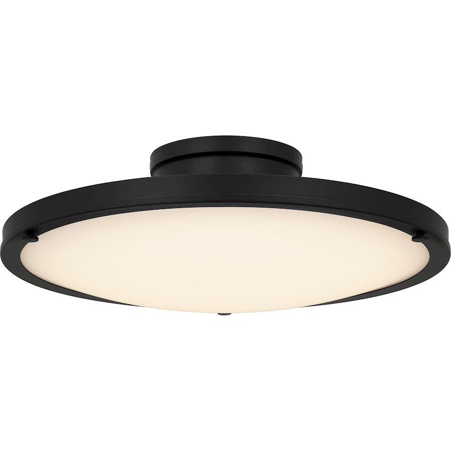 Quoizel Donne Lt Semi-Flush, Black/Etched Painted White Inside - QSF6784MBK