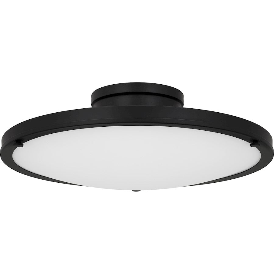 Donne Lt Semi-Flush, Black/Etched Painted White Inside