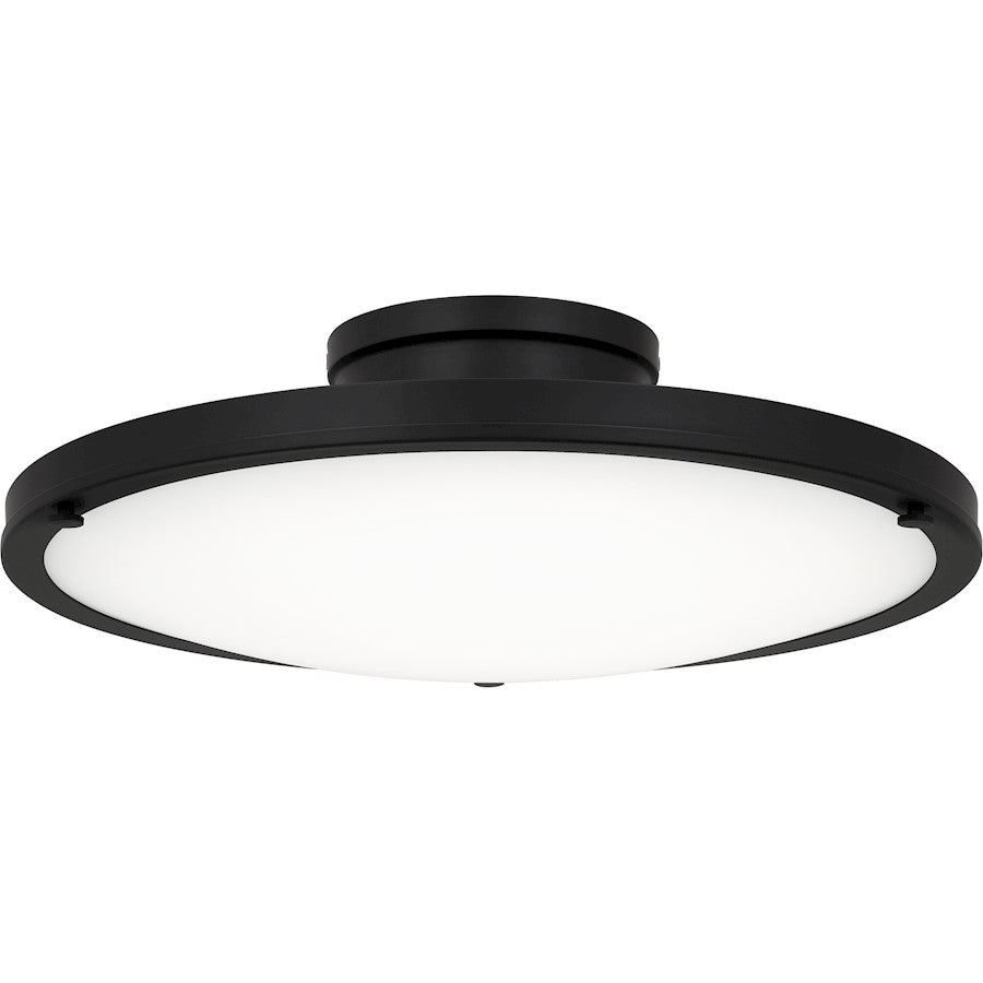 Donne Lt Semi-Flush, Black/Etched Painted White Inside