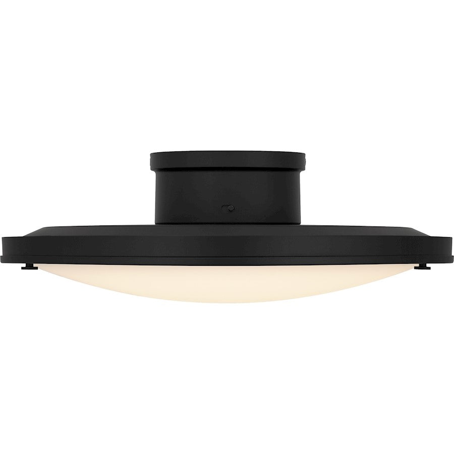Donne Lt Semi-Flush, Black/Etched Painted White Inside