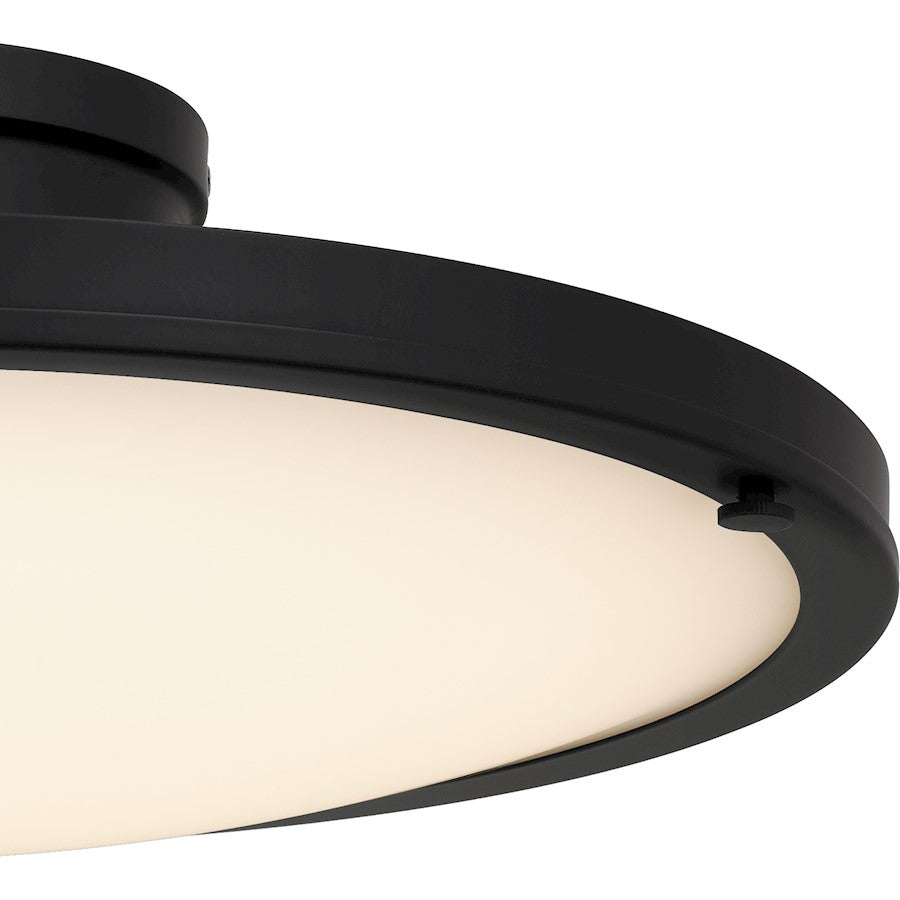 Donne Lt Semi-Flush, Black/Etched Painted White Inside