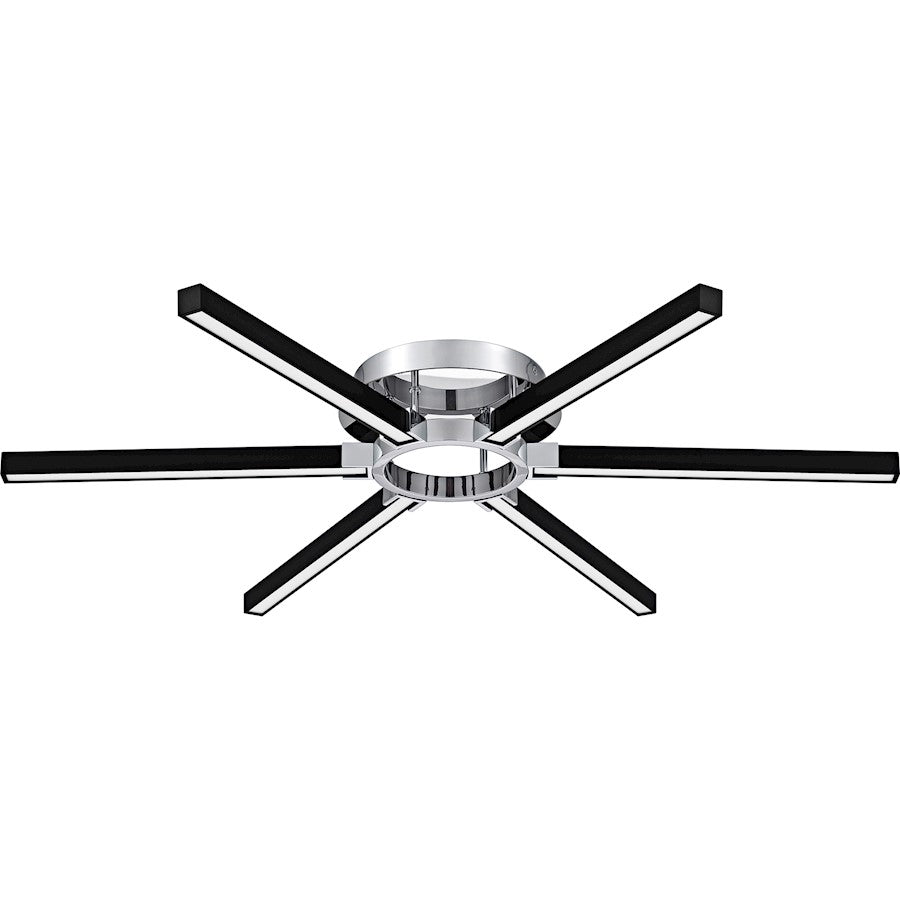 Zealand Light Semi-Flush Mount, Polished Chrome