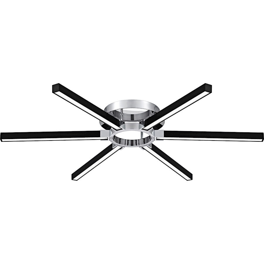Zealand Light Semi-Flush Mount, Polished Chrome