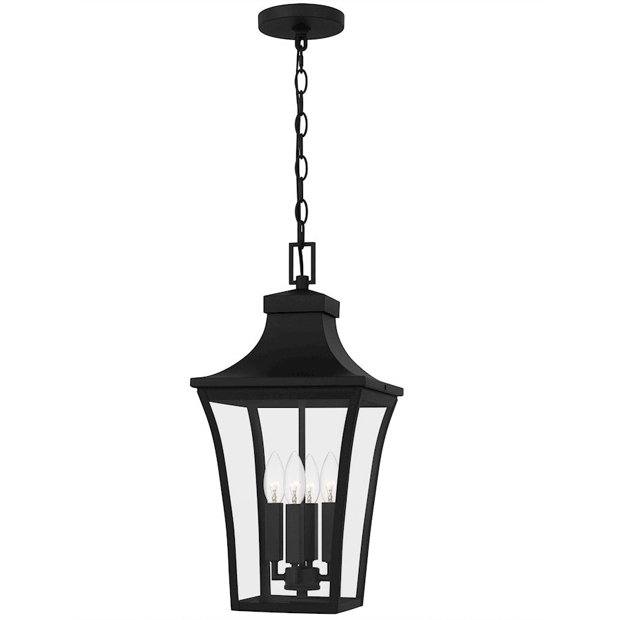 Quoizel Quentin 4Light 21" Outdoor Lantern, Earth Black/Clear Glass - QTN1910EK