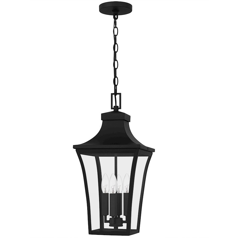 Quentin 4Light 21" Outdoor Lantern, Earth Black/Clear Glass