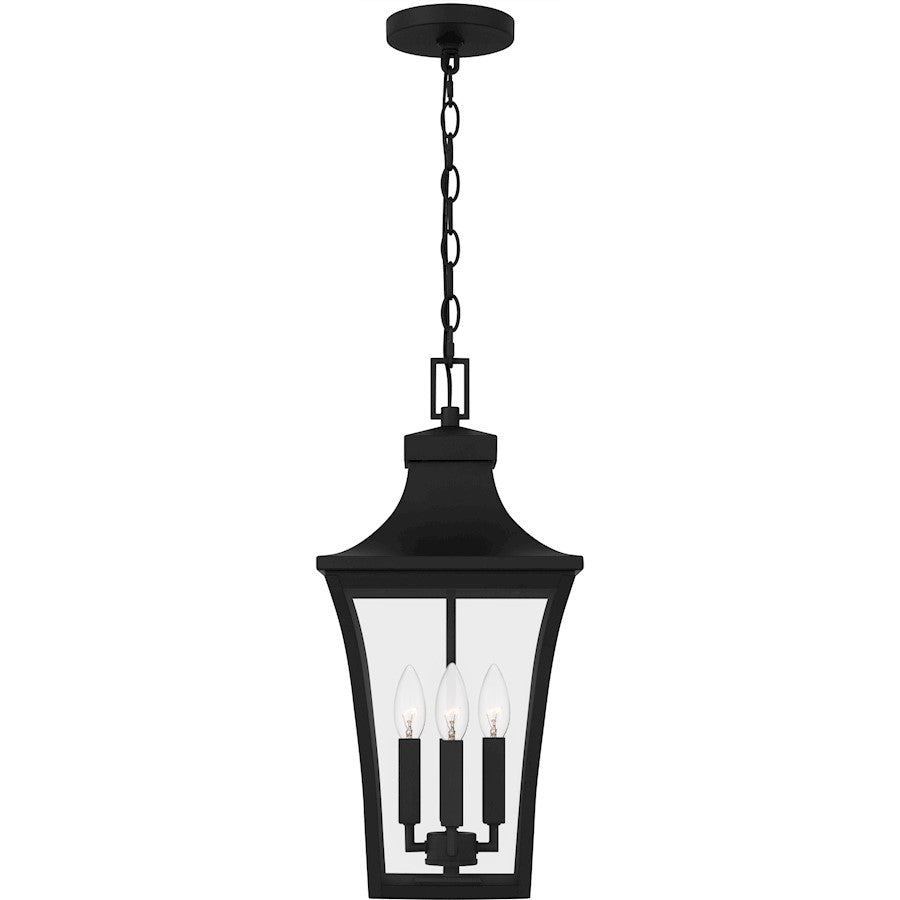 Quentin 4Light 21" Outdoor Lantern, Earth Black/Clear Glass