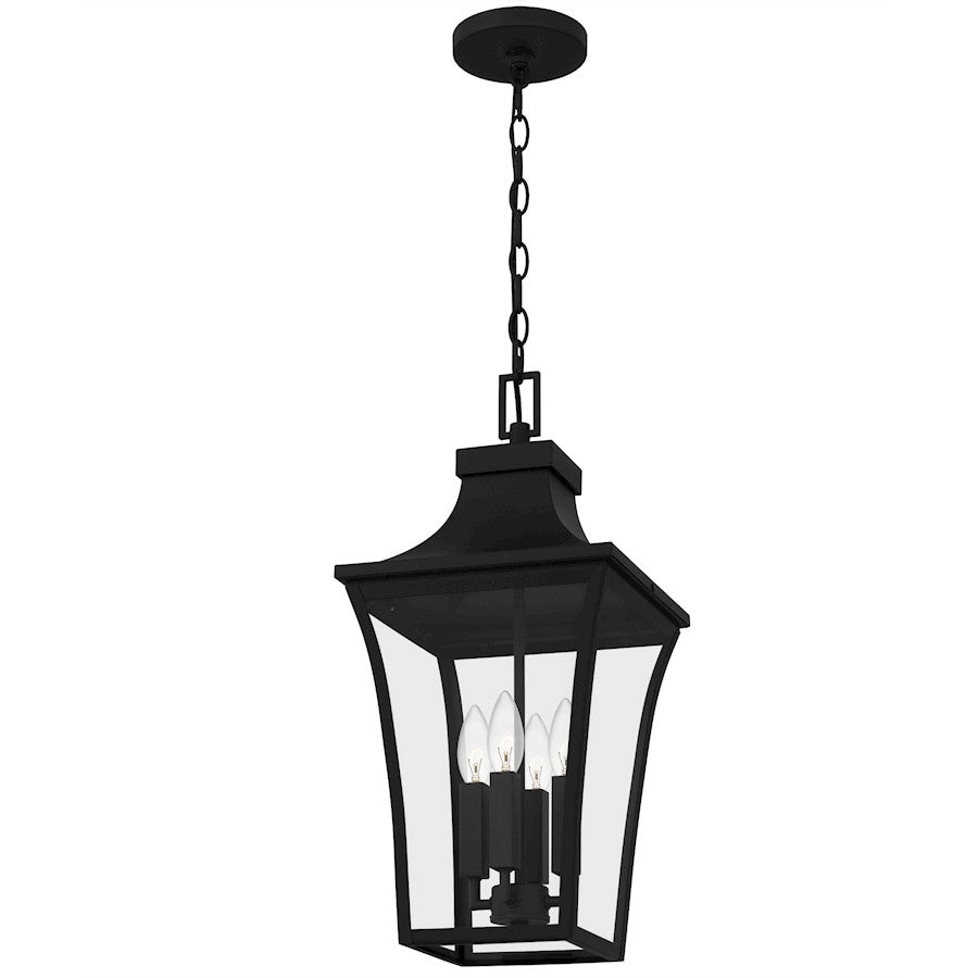 Quentin 4Light 21" Outdoor Lantern, Earth Black/Clear Glass
