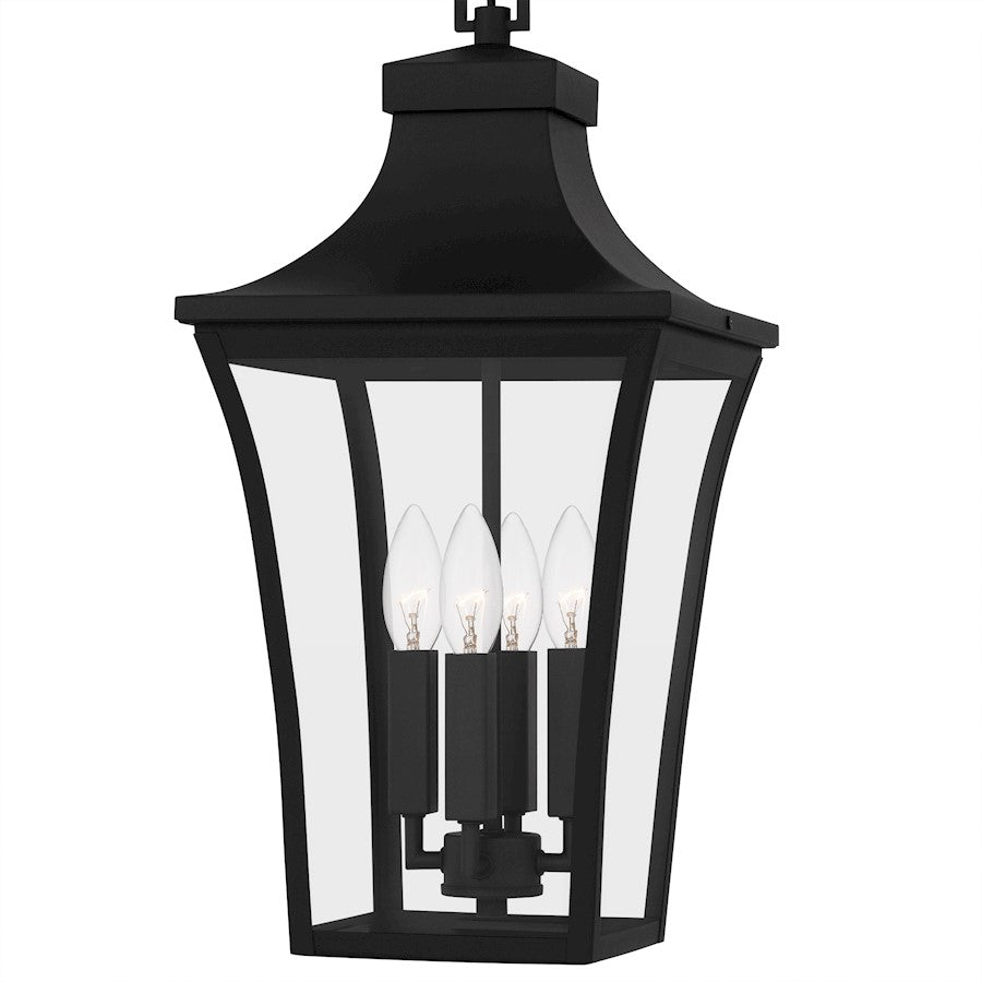 Quentin 4Light 21" Outdoor Lantern, Earth Black/Clear Glass