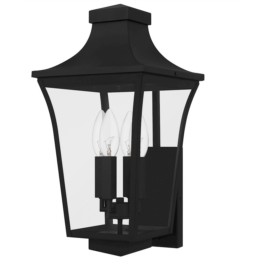 Quentin 4Light 20" Outdoor Lantern, Earth Black/Clear Glass