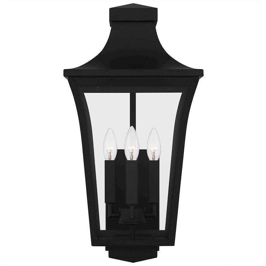 Quentin 4Light 20" Outdoor Lantern, Earth Black/Clear Glass