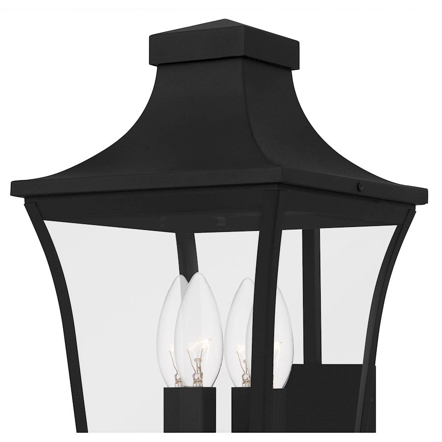Quentin 4Light 20" Outdoor Lantern, Earth Black/Clear Glass