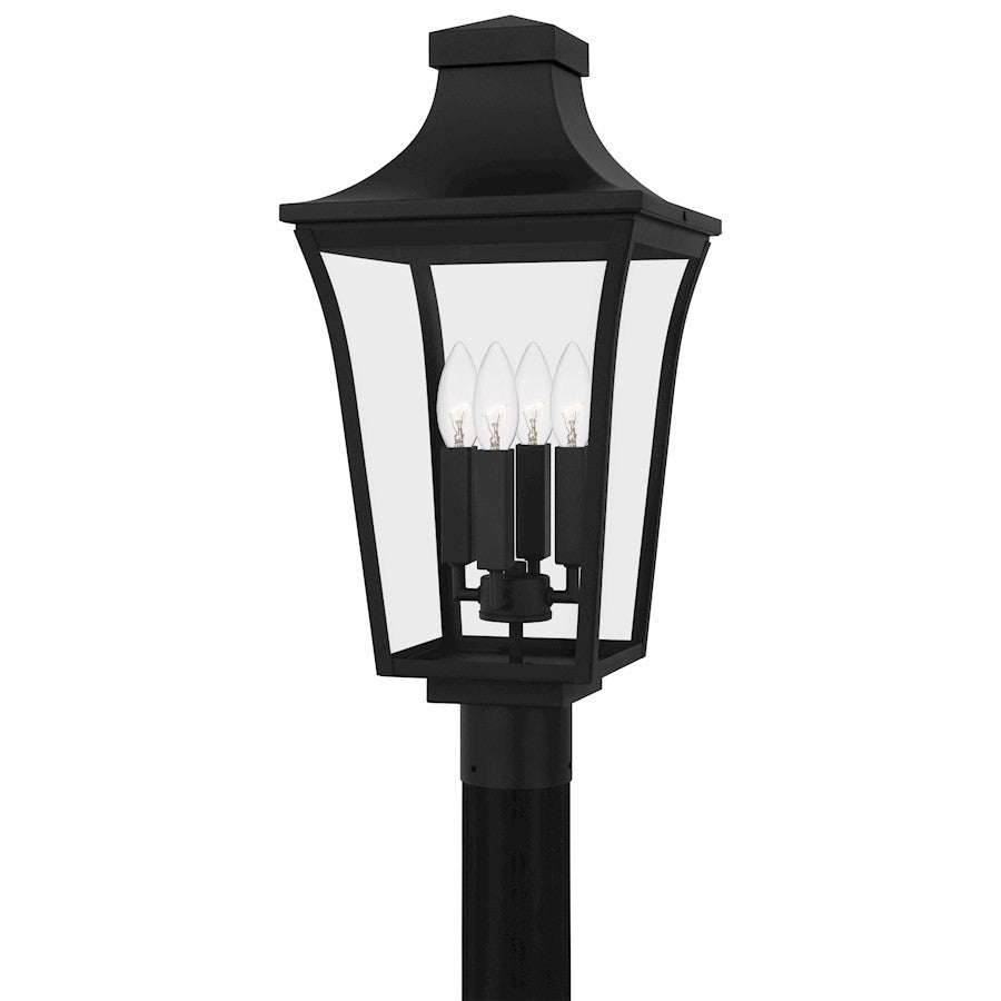 Quoizel Quentin 4Light 22" Outdoor Lantern, Earth Black/Clear Glass - QTN9010EK