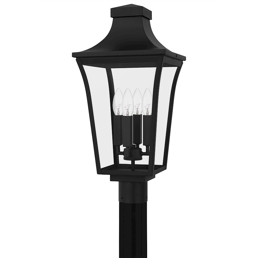 Quentin 4Light 22" Outdoor Lantern, Earth Black/Clear Glass