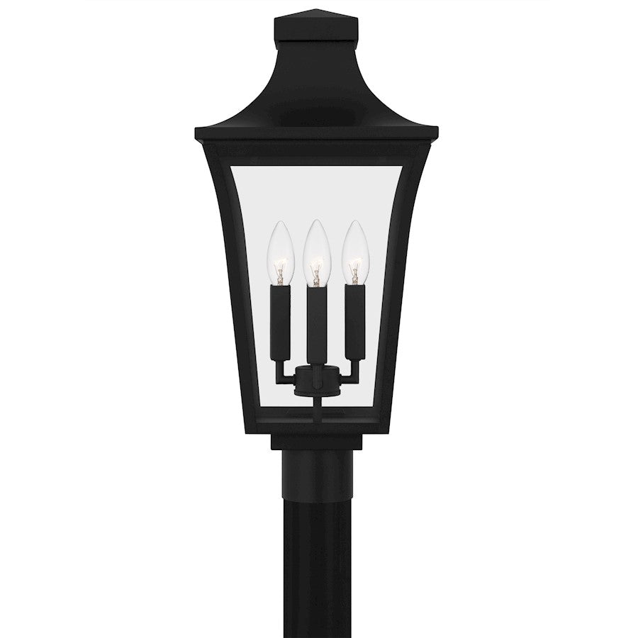 Quentin 4Light 22" Outdoor Lantern, Earth Black/Clear Glass