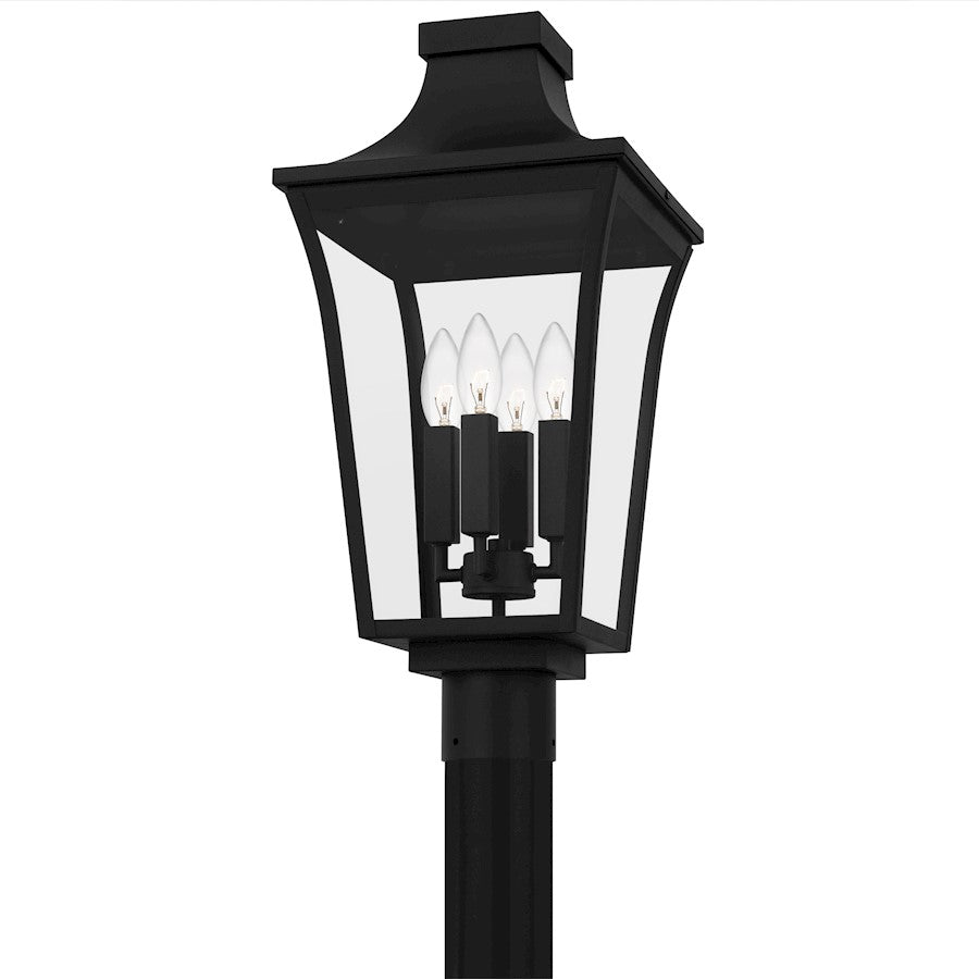 Quentin 4Light 22" Outdoor Lantern, Earth Black/Clear Glass
