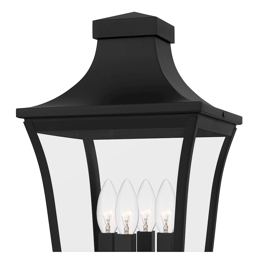 Quentin 4Light 22" Outdoor Lantern, Earth Black/Clear Glass