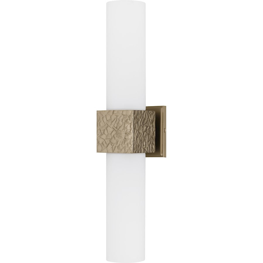 Arline 2Light Wall Sconce, Bronze Gold/Opal Etched Glass