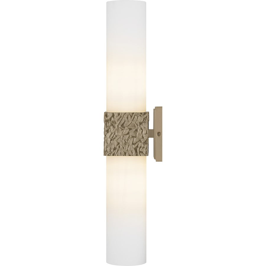 Arline 2Light Wall Sconce, Bronze Gold/Opal Etched Glass