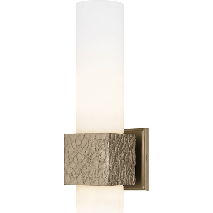 Arline 2Light Wall Sconce, Bronze Gold/Opal Etched Glass