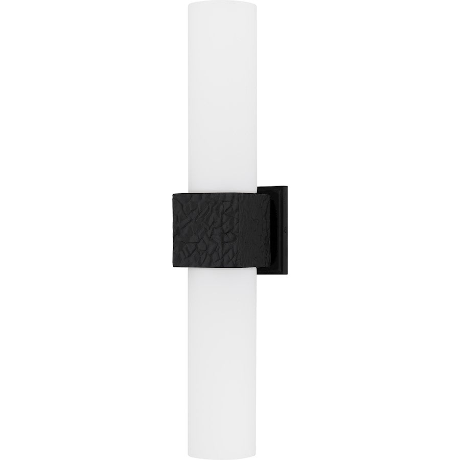 Arline 2Light Wall Sconce, Matte Black/Opal Etched Glass