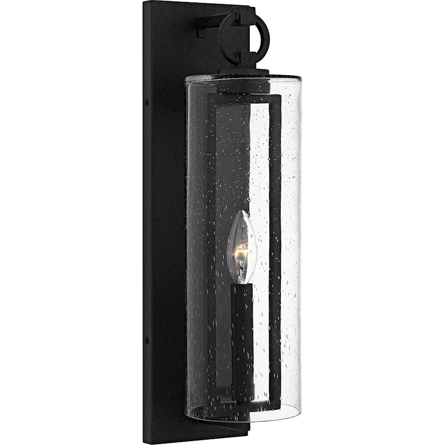Quoizel Redan 1Lt 18" Outdoor Lantern, Stone Black/Clear Seedy - RDN8405SBK