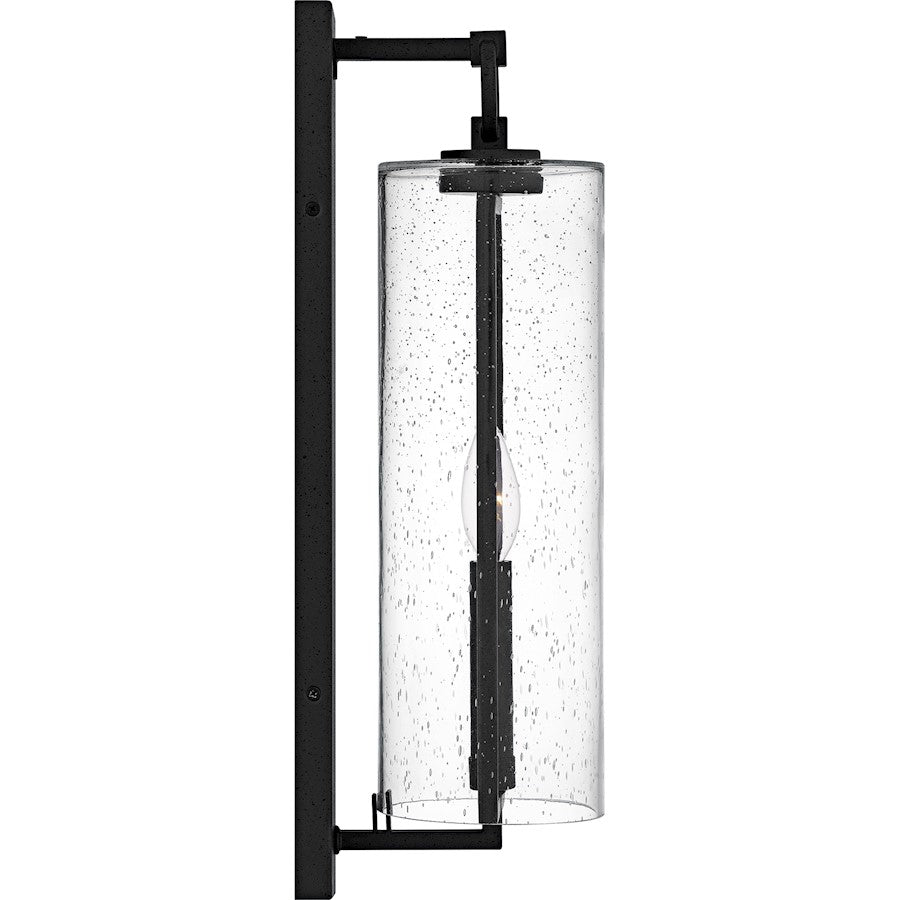 Redan 1Lt 18" Outdoor Lantern, Stone Black/Clear Seedy