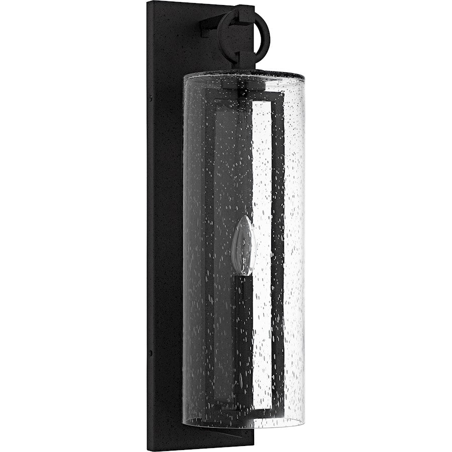 Redan 1Lt 22" Outdoor Lantern, Stone Black/Clear Seedy