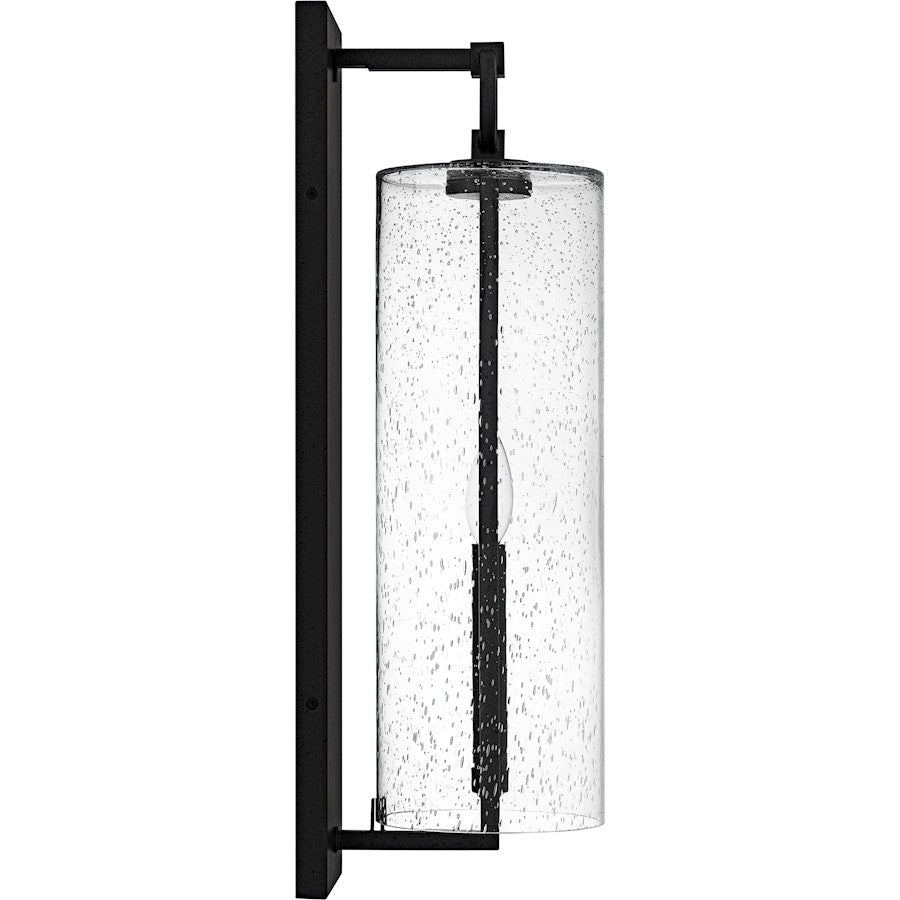 Redan 1Lt 22" Outdoor Lantern, Stone Black/Clear Seedy