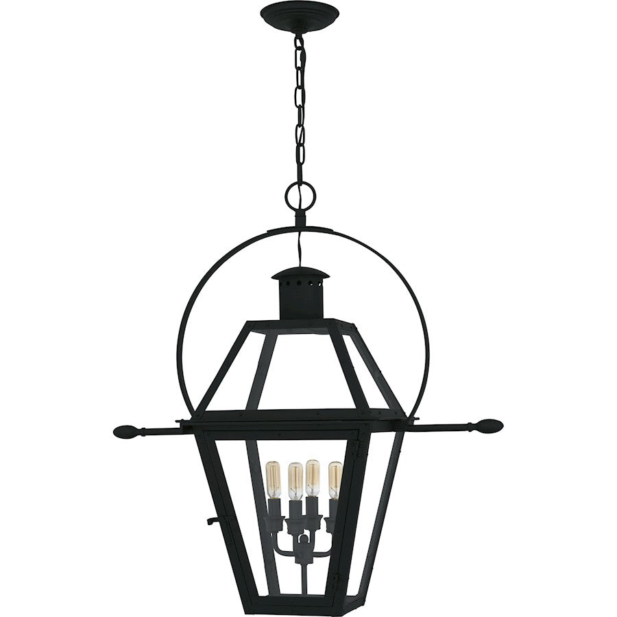 Rue De Royal 4Lt Outdoor Lantern, Black/Clear/Tempering