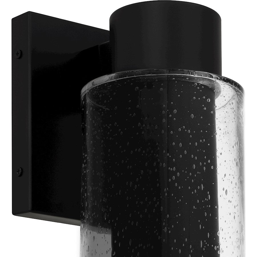 Sawyer 1Lt 10" Outdoor Lantern, Black/Clear Seedy