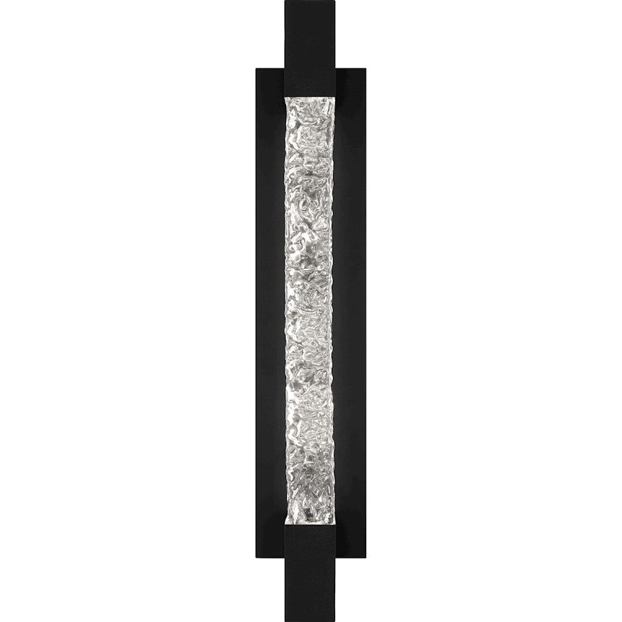 Solace Lt 24" Outdoor Lantern, Black/Handmade Clear Text